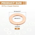 thumbnail image 2 of 35PCS M8 Copper Washers, M8x13x1mm Copper Crush Washer Metric Flat Washers Sealing Washers Assortment Kit Oil Drain Plug Gasket Ring for Automotive Battery Vehicles Screws Bolt, 2 of 6