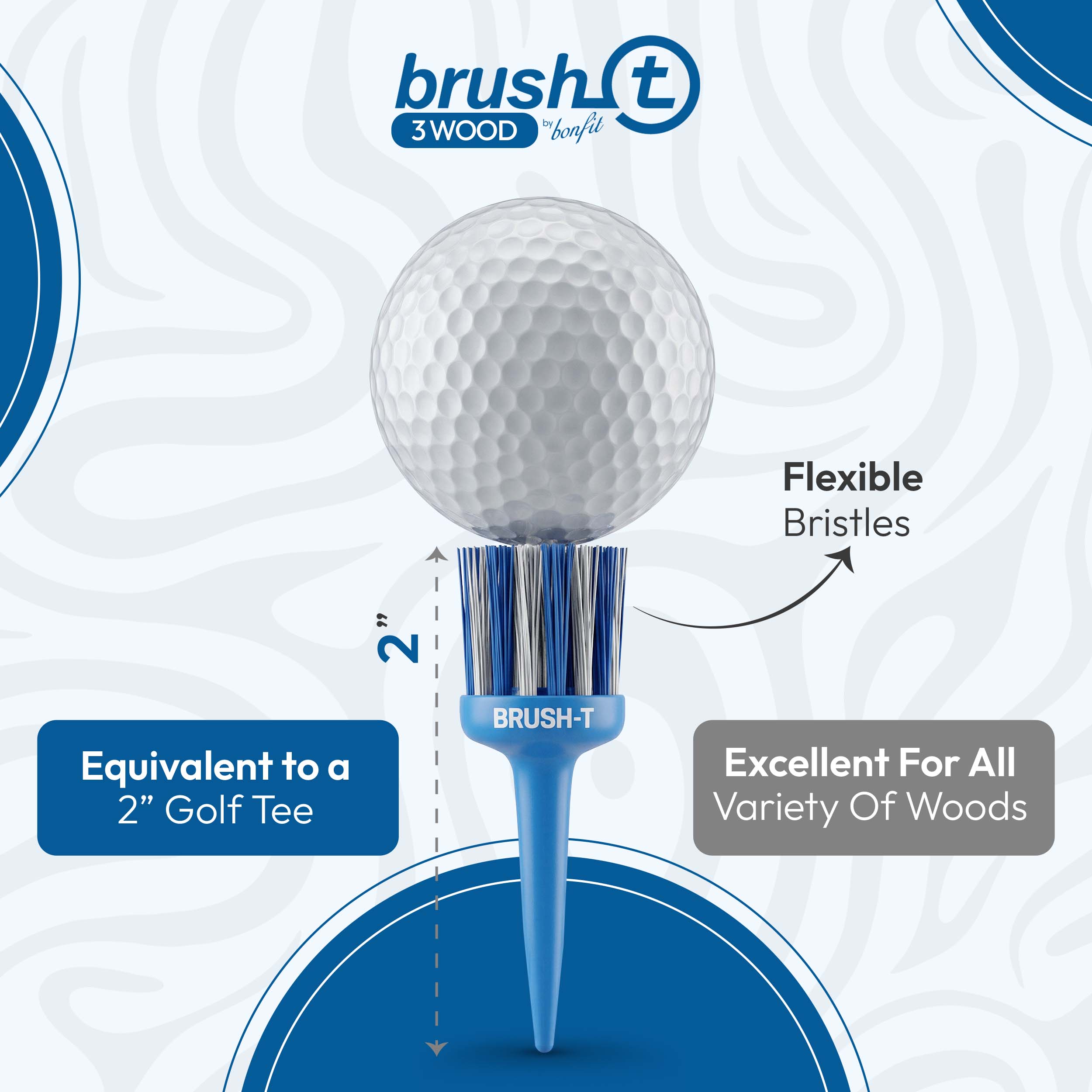 Brush-T Innovative Golf Tees, 3-Pack Multicolor photo 2