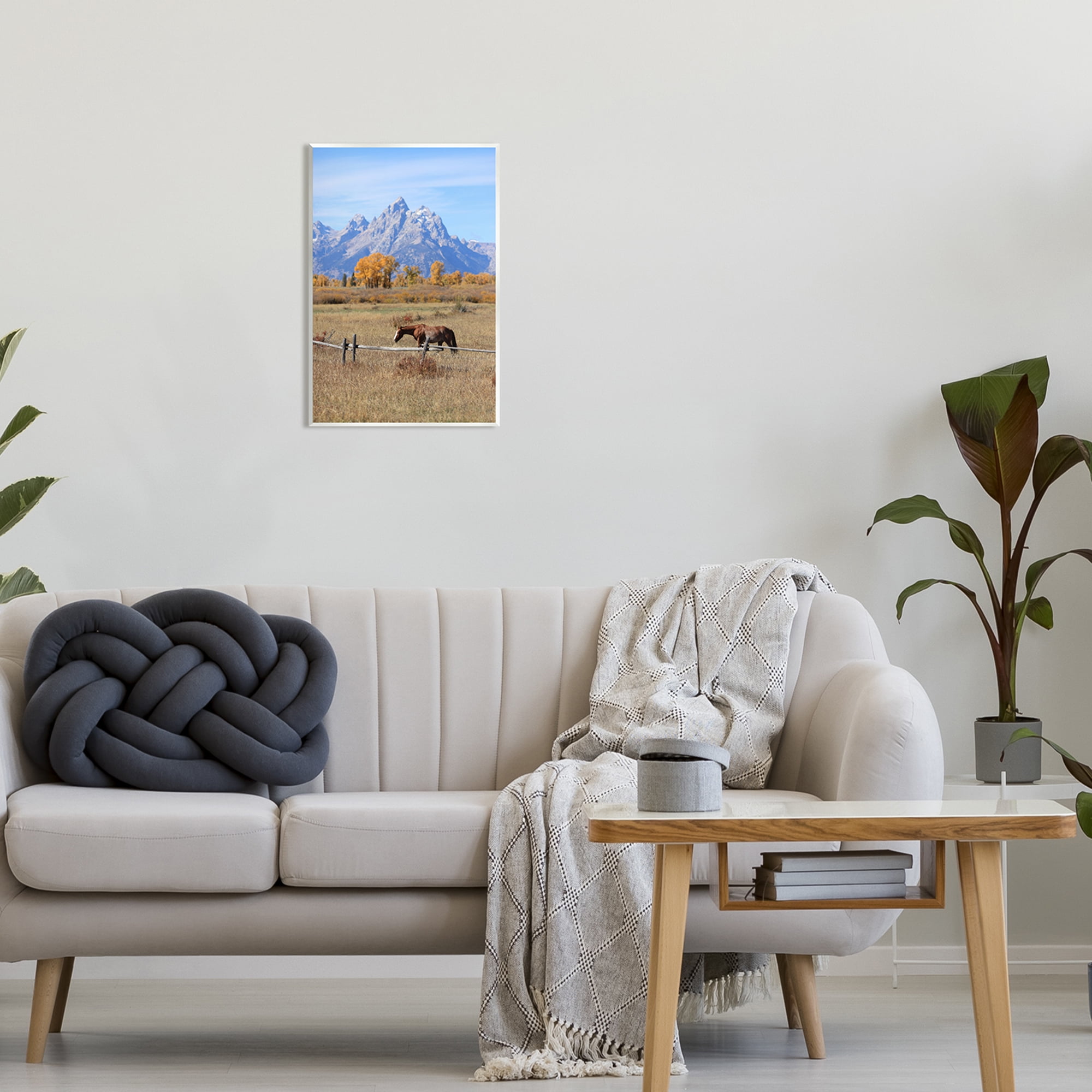 Stupell Industries Mountain Nature Horse Landscape Photography Unframed Art Print Wall Art, 13 x 19