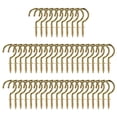 thumbnail image 7 of Unique Bargains 50pcs Cup Screw-in Wall Ceiling Hooks 1 Inch Copper Plating Screw Outdoor Holder Gold Tone, 7 of 7