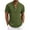 Army Green, variant on Mens Linen Beach Shirts Short Sleeve Henley V Neck T-Shirt Regular Fit Casual Vacation Tshirts Summer Solid Button Up Collarless Tee Shirt Black XXL
