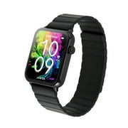 Armitron Matrix Adult 44mm w/Voice Assistant & Backlight Smart Watch w/Charging Cable & Watch Band, Black