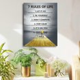 thumbnail image 3 of 7 Rules of Life Motivational Poster Printed on Canvas Wall Decor for Living Room inspirational wall art Size11.5 x 15 Inch -motivational For Bedroom or Home Framed Positive Art Office Decoration Ready, 3 of 6