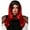 Red/Black, variant on Silver Black Ombre Adult Costume Wig