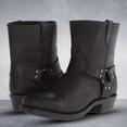 thumbnail image 2 of YLYL Men's Leather Biker Boot Durable Construction Classic Design Comfortable Fit Versatile Style, 2 of 9