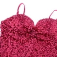 thumbnail image 6 of Women's Sparkle Sequin Sweetheart Neckline Party Dress- XXX Large ,Pink, 6 of 7