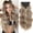 Ash Brown Mixed Ash Blonde, variant on Clip in Hair Extensions for Women, 6PCS Long Wavy Curly Clip on Hair Extensions 20 Inch Honey Blonde Mixed Light Brown Synthetic Hairpieces