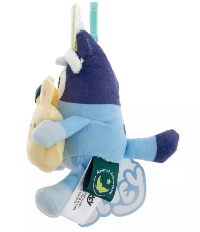 A Adventure Bluey with Chick Easter Plush Clip 4"