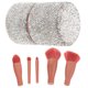 thumbnail image 3 of 1 juego de brochas de maquillaje con cristales brillantes, para difuminar el rostro, base líquida, polvos, corrector, sombras de ojos, herramienta de belleza con soporte para viajar a casa., 3 of 5