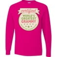 thumbnail image 3 of Inktastic Certified Worlds Greatest Grammy Accept No Substitutes Long Sleeve T-Shirt, 3 of 5