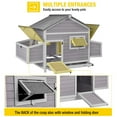 2023 Wooden Chicken Coop Hen House, Expandable Run Area, Nest