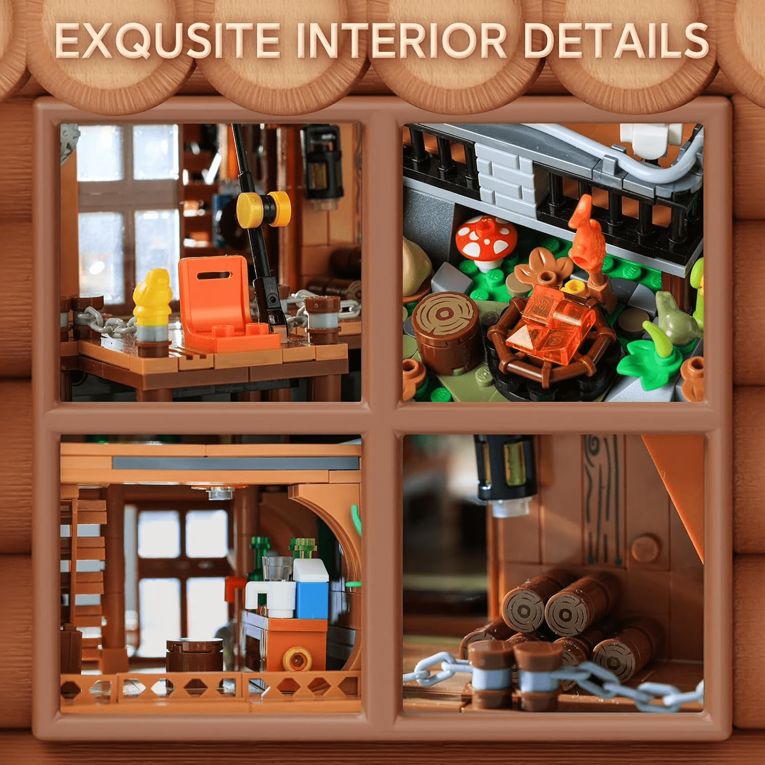 A-Frame Cabin Architecture House Building Set, Creative Cottage Model Kit for Boys & Girls