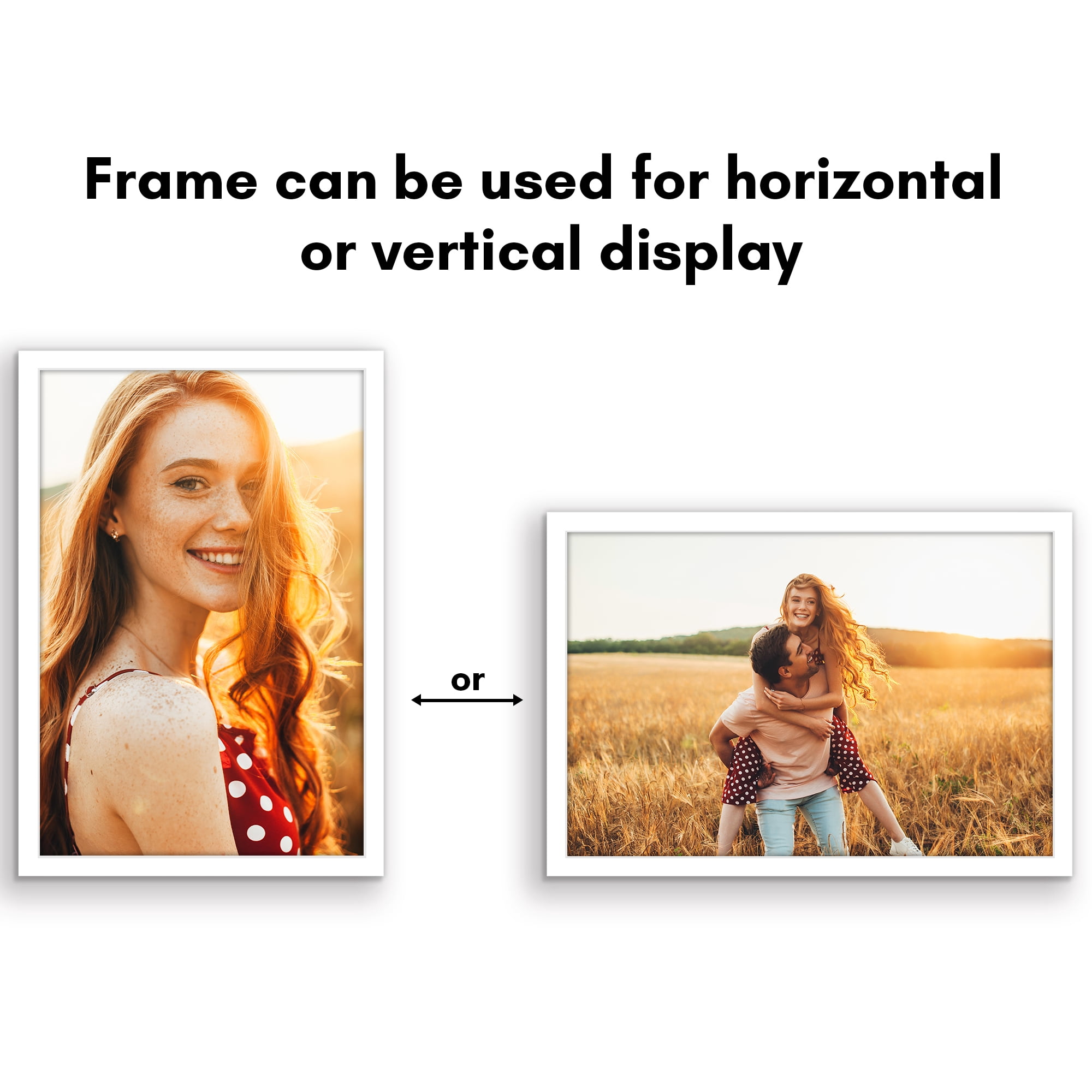 Americanflat 16x24 Poster Frame with Polished Plexiglass Wide Photo Frames Made Vertical Horizontal - White