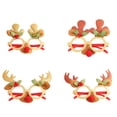 thumbnail image 3 of BrowQuartz Christmas Glasses Frame Festival Party New Year Xmas Holiday Home Dining Cute Decoration Photo Prop Eyeglassses Children Gold Animal, 3 of 6