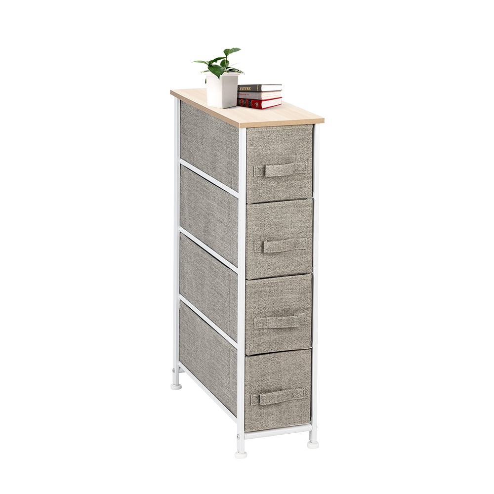 Kepooman Drawer Dresser, Dresser Drawer Organizer 4 Drawers, End Table Storage Cabinet, Easy Pull Fabric Bins, Wooden Side Table for Bedroom, Hallway, Entryway Furniture, Linen Kepooman Drawer Dresser, Dresser Drawer Organizer 4 Drawers, End Table Storage Cabinet, Easy Pull Fabric Bins, Wooden Side Table for Bedroom, Hallway, Entryway Furniture, Linen