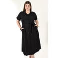 thumbnail image 4 of Vestido camisero con cinto Roman Fashion /Tallas Extras, 12751 (Negro) negro 36, 4 of 6