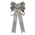 thumbnail image 3 of Milageto Women Bow Tie Collar Tie Breastpin Jewelry Fashion Jabot Corsage for Ladies Girl Gray, 3 of 8