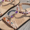 thumbnail image 5 of Mepaouo Summer Sandals for Women 2025 Bohe Beach Vintage Wedge Sandalias Wide Width Dressy Shoes, 5 of 9