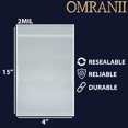 thumbnail image 2 of Reclosable Poly Bags 4x15 & (100 Bags) - 2 Mil Clear Plastic with Resealable Lock Seal Zipper | Durable Poly Baggies | Resealable Zip Top Lock Jewelry, Storage, Packaging & Shipping, 2 of 7