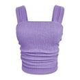 thumbnail image 1 of Timegard Débardeurs de Sortie pour Femmes Sans Manches Ajusté Froncé Confortable Décontracté Court Blouse Camis, 1 of 3