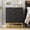 Black, variant on EastVita Modern 3 Drawer Dresser Wide Chest with Gold Metal Legs and Handles Wood Storage Organizer for Bedroom Living Room Hallway Grey