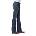thumbnail image 3 of Wrangler Women's Retro Dark Wash Mid Rise Mae Alexis Stretch Bootcut Jeans - 112321491 11W x 36L, 3 of 5