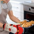thumbnail image 3 of Deago 4 Piece Christmas Oven Mitts and Pot Holders Sets Heat Resistant Non-Slip Red Santa Claus Cooking Gloves Hot Pads Insulated Washable for Cooking Baking BBQ Decorative Kitchen Gift, 3 of 9
