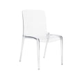 thumbnail image 3 of LeisureMod Murry Modern Lightweight Stackable Dining Side Chair in Clear, set of 2, 3 of 10