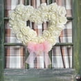thumbnail image 4 of Heart Shaped Rose Wreath - Artificial White Rose Love Garland for Wedding Party Decorations, 4 of 6