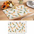 thumbnail image 6 of Orange Pineapples Placemats Set of 8 Summer Tropical Fruits Modern Place Mats Indoor Wipeable Table Mats Washable Cloth Dining Table Placemats for Kitchen Holiday Party Home Decor 13x19 Inch, 6 of 9