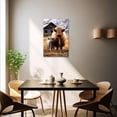 thumbnail image 3 of ADALE Highland Cow Canvas Wall Art Farmhouse Wall Decor Rustic Farm Animal Painting Cattle Picture Prints for Bathroom Kitchen Decor Framed 18x12 Inch, 3 of 6