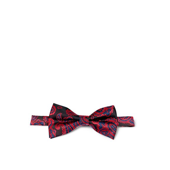 Burgundy Fashionable Paisley Bow Tie
