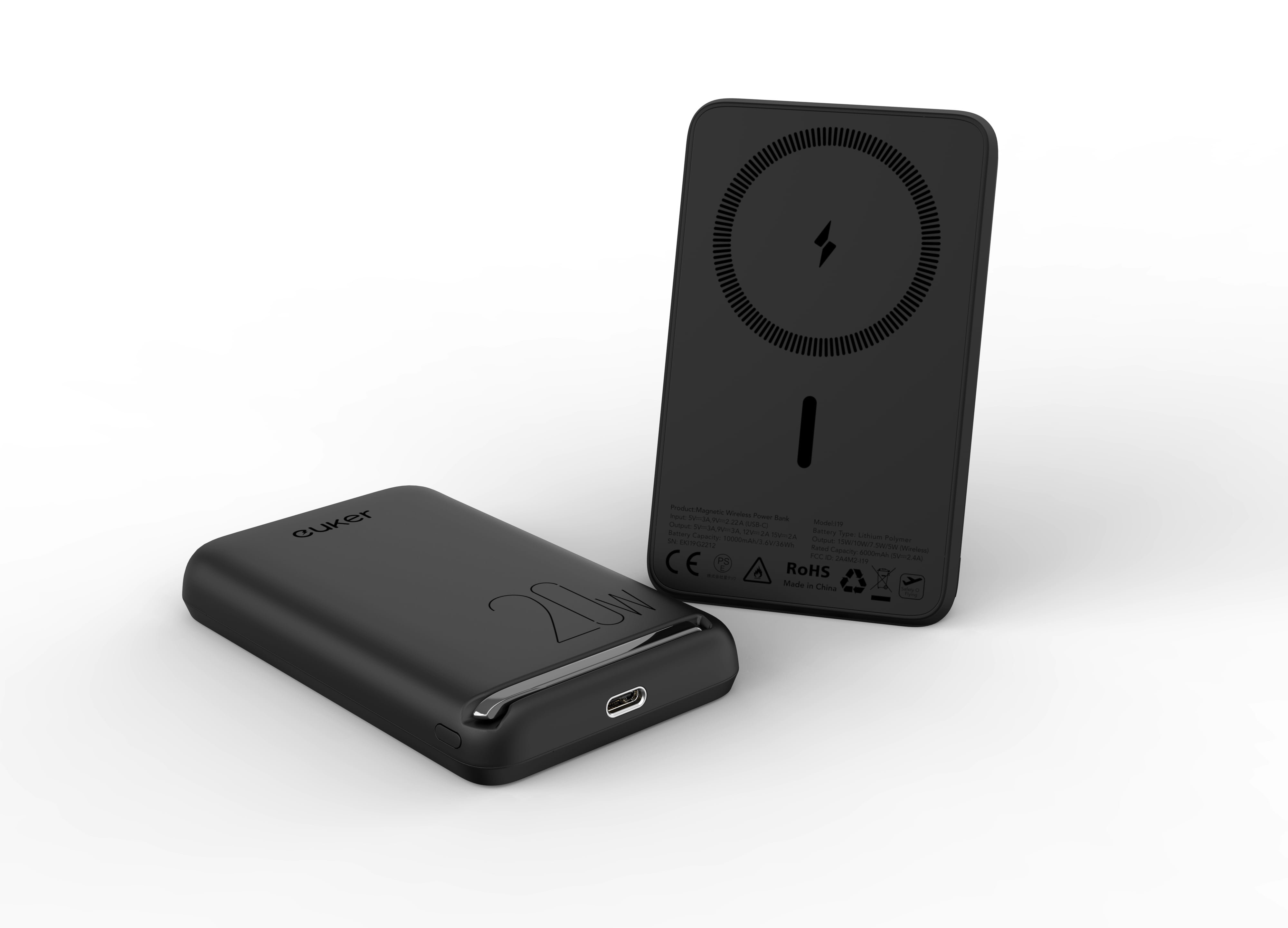 Wireless Portable Charger, Magnetic Power Bank, 20W PD Fast Charging Mag-Safe Battery Pack with Foldable Stand and 12N Stronger Magnet for iPhone 14/13/12 Series