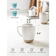 thumbnail image 3 of Coffee Mugs 16 ozCeramic Mug Set Emment Cups for Latte Hot Tea Cappuccino Mocha Cocoa Suit For Housewarming Wedding 3.8 inch Set of 6 Arctic White, 3 of 8