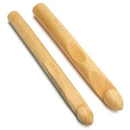 Crochet Flower Pins - Meigar 1Pc 20/25mm Bamboo Crochet Hook Knitting Needle Carbonized Weave Pin DIY Crafts