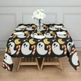 thumbnail image 3 of Halloween Square Tablecloth 42x42in(107x107cm) – Waterproof Polyester Printed Table Cover, Wrinkle Resistant & Washable for Kitchen Dining Picnic Party Decor, Pattern-V5-26, White, 3 of 6
