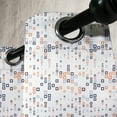 thumbnail image 3 of Ambesonne Geometric Grommet Curtain, Square Composition, 50" x 84", Pale Orange Dark Blue, 3 of 6