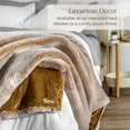 thumbnail image 4 of Bare Home Faux Fur Blanket - 47" x 60" - Ultra Soft Fleece - Throw, Variegated Caramel, 4 of 8