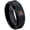White Gold Bezel, variant on 0.05ctw Princess Cut Garnet Tungsten Ring - 8MM Polished Black IP Beveled Edge Tungsten Carbide Wedding Band - January Birthstone Ring - 14kt White Gold Bezel - TN084PS-1GRs8