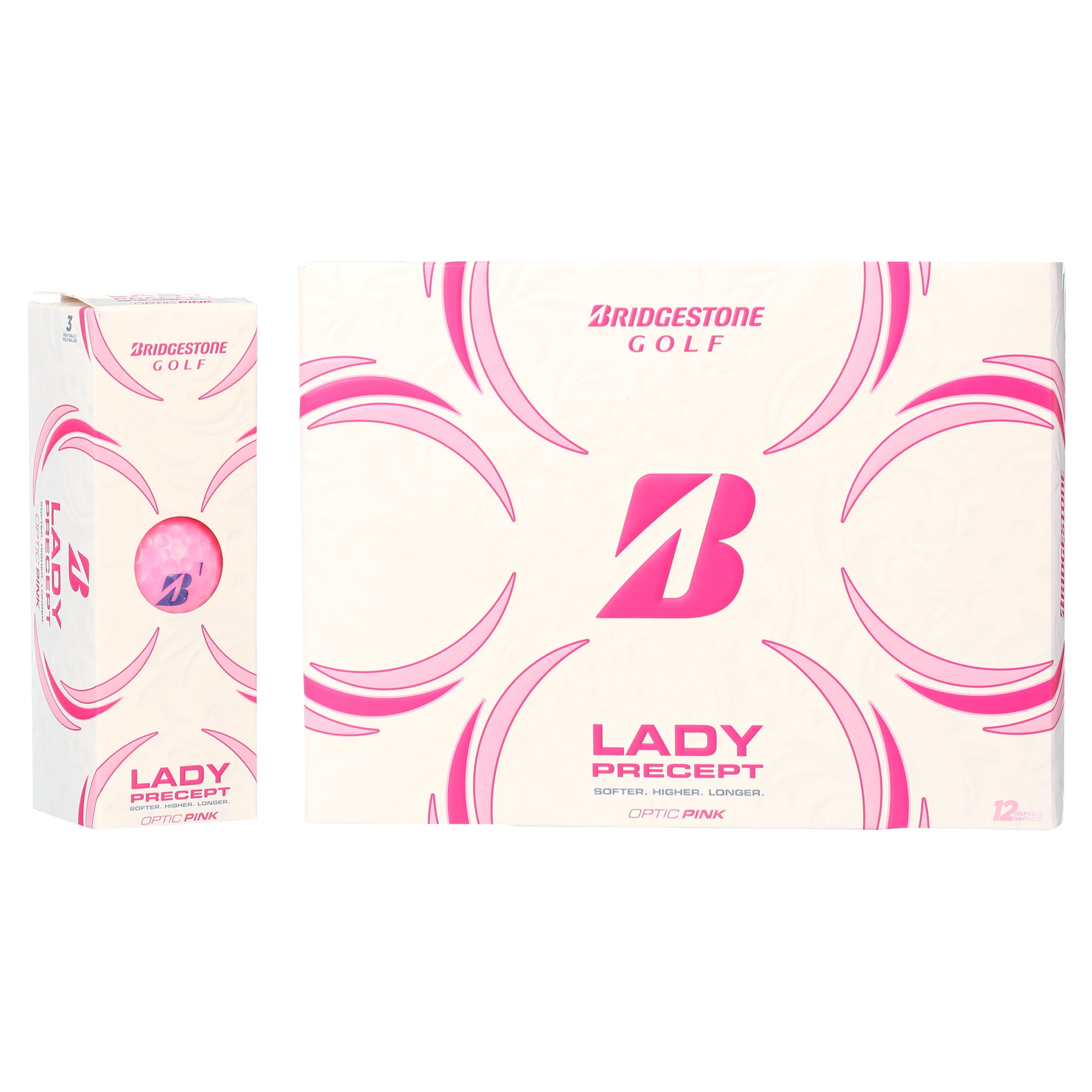(4 pack) Bridgestone Lady Precept Pink Golf Ball - Dozen