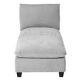 thumbnail image 3 of WestinTrends Augusta 68.5" Chenille Upholstered Indoor Chaise Lounge Chair, Light Gray, 3 of 16