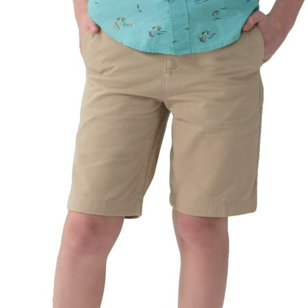 Kiss Cotton Shorts - Leo&Lily boys Kids Elastic Waist Casual Fine Cotton Chino Shorts