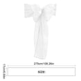thumbnail image 2 of Elegant Chair Sashes Bow Ribbon, 108 X 7 Inch Satin & Tulle Polyester Chair Back Drapes for Wedding, Banquet, Birthday & Hotel Event Decoration, Reusable Soft & Shiny Fabric, 2 of 6