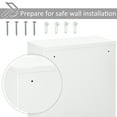 thumbnail image 5 of kleankin Steel Wall Mount Medicine Cabinet 3 Tier Emergency Box for Bathroom Kitchen, Lockable with 2 Keys, White, 5 of 8