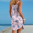 thumbnail image 4 of Women's Cotton Beach Boho Dresses Crewneck Sleeveless Hawaiian Printed Halter Cover Up Dress Womens Casual Print Loose Fits Lightweight Comfy Tank Dresses, 4 of 7
