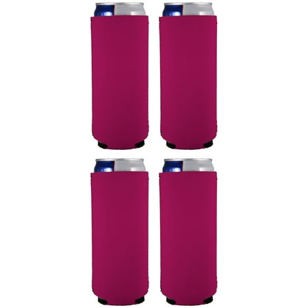 Blank Neoprene Collapsible Slim 12 oz Can Coolie (4, (Best Koozie For Bottles)