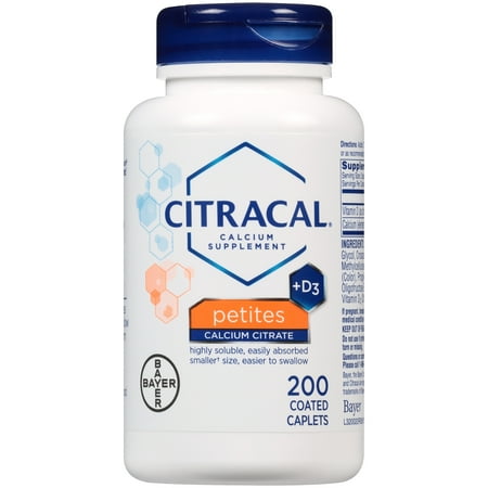 Citracal Petites Citrate de calcium + D3 Supplément de calcium, 200 count