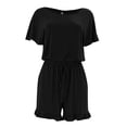thumbnail image 4 of KIHOUT Ensemble de Sport d'Été 2 Pcs pour Femmes Grande Taille, Col Rond, Manches Courtes, Short, 4 of 9