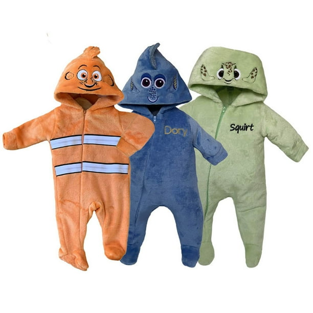 Mameluco Niño Años Set Mamelucos Nemo, Dory, Squirt Talla Meses