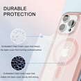 thumbnail image 3 of Designed for iPhone 15 Pro Max Case Magnetic, [Compatible with Magsafe] Built-in Screen Protector Dustproof Clear Phone Case Not Yellowing Military-Grade Drop Protection Shockproof Bumper, Pink, 3 of 8